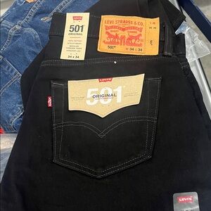 Levi's Men's 501 Original Straight Jeans in Black